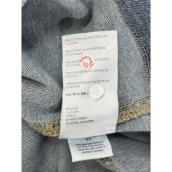 Free People We The Free Virgo Zip Front Mini Skirt Blue Womens 26 Cowgirl Grunge - Picture 7 of 11